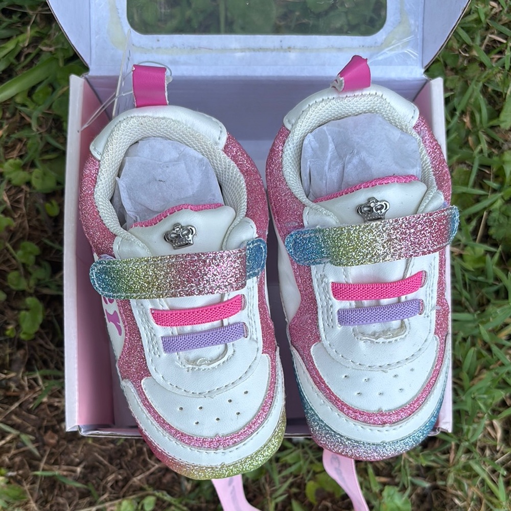 Juicy Couture Pink and Silver Baby Shoes
